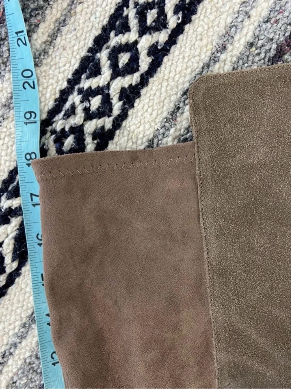 Lucky Brand Calypso Suede Leather Over the Knee Taupe/Gray Tall Boots OTK Flat